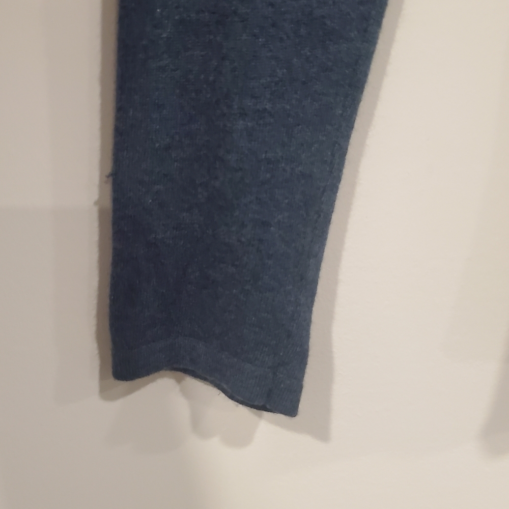 Blended Cashmere Open Cardigan Muted Deep Teal Pleats & Ruffles Hi Lo Cozy Boho - Picture 6 of 6